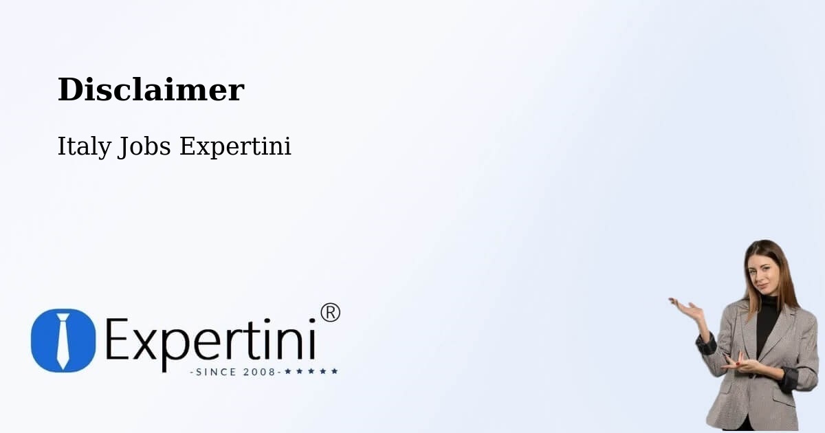 Disclaimer – Veglie - Italy Jobs Expertini